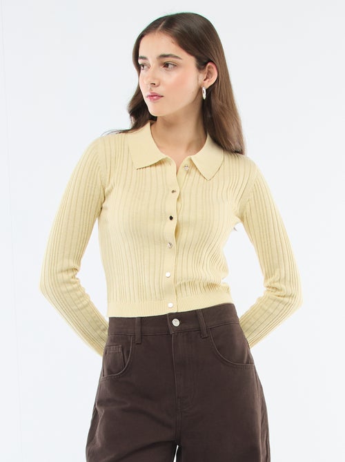 Gilet fin à col polo - Kiabi