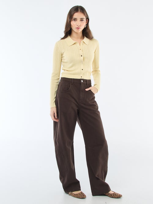 Gilet fin à col polo - Kiabi