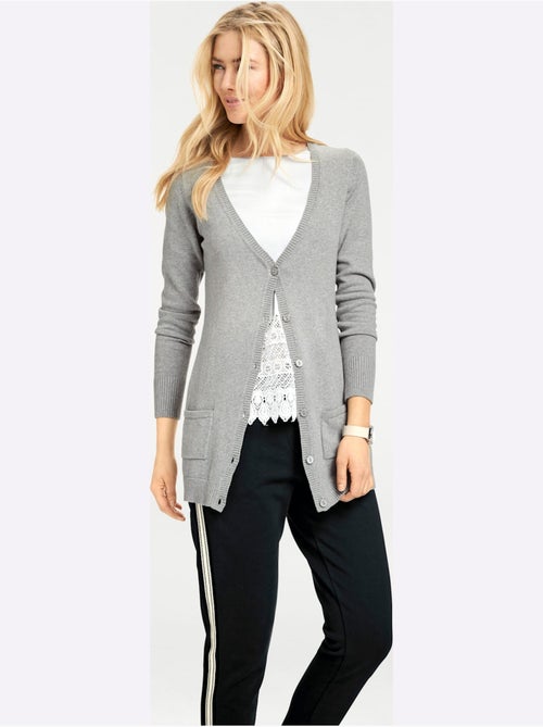 Gilet Fin Basique Incontournable, Détails Côtelés Tendance - Taille Standard - Helline - Kiabi