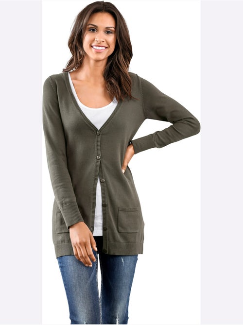 Gilet Fin Basique Incontournable, Détails Côtelés Tendance - Taille Standard - Helline - Kiabi