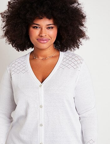 Gilet fin boutonné ajouré