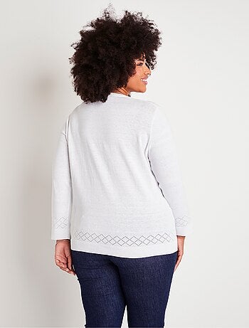 Gilet fin boutonné ajouré