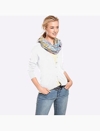 Gilet fin boutons imitation nacre - taille standard - helline