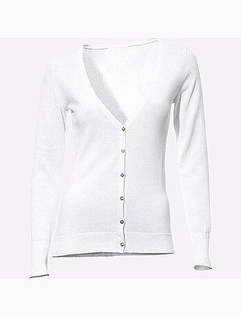 Gilet fin boutons imitation nacre - taille standard - helline