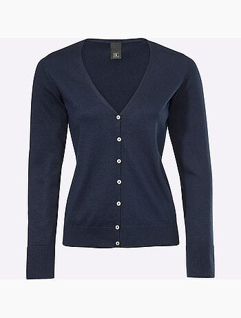Gilet fin boutons imitation nacre - taille standard - helline