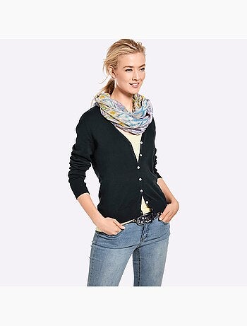 Gilet fin boutons imitation nacre - taille standard - helline
