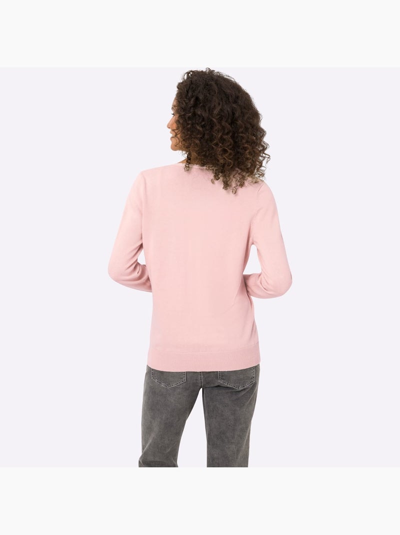 Gilet fin boutons imitation nacre - taille standard - helline Rose clair - Kiabi