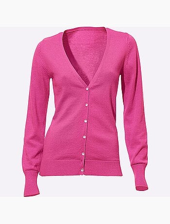 Gilet fin boutons imitation nacre - taille standard - helline