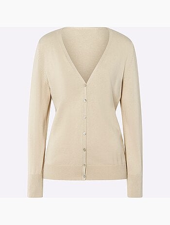Gilet fin boutons imitation nacre - taille standard - helline