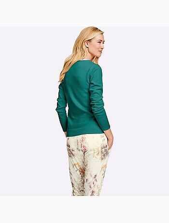 Gilet fin boutons imitation nacre - taille standard - helline