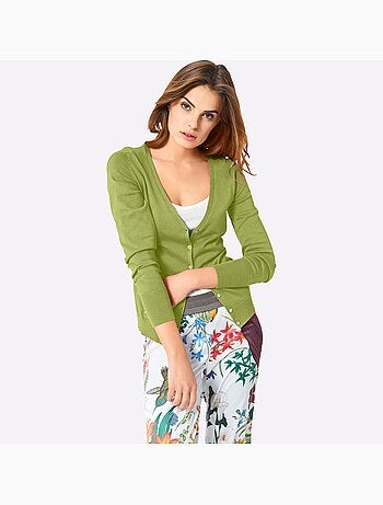 Gilet fin boutons imitation nacre - taille standard - helline
