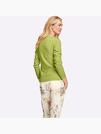 Gilet fin boutons imitation nacre - taille standard - helline
