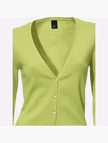 Gilet fin boutons imitation nacre - taille standard - helline