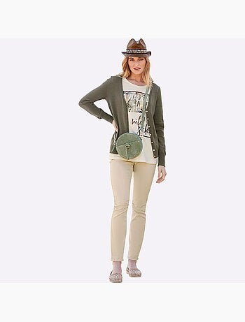 Gilet fin boutons imitation nacre - taille standard - helline
