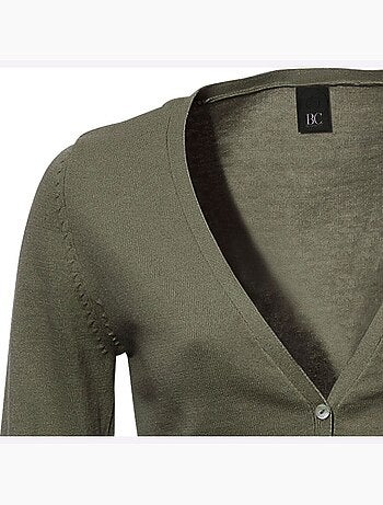 Gilet fin boutons imitation nacre - taille standard - helline
