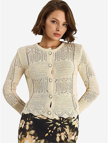Gilet fin en maille luci avec fermeture à boutons lucci