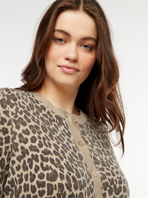 Gilet fin imprimé léopard - Kiabi