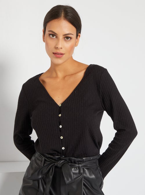 Gilet fin maille fantaisie - Kiabi