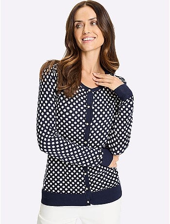 Gilet Fin Motif à Pois Tendance - Taille Standard - Helline
