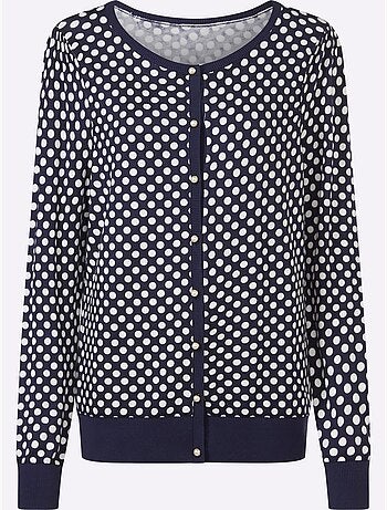 Gilet Fin Motif à Pois Tendance - Taille Standard - Helline