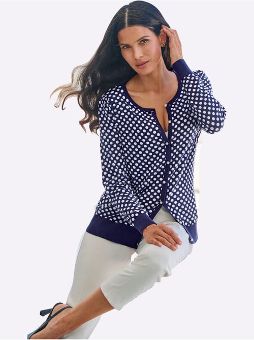Gilet Fin Motif à Pois Tendance - Taille Standard - Helline - Kiabi