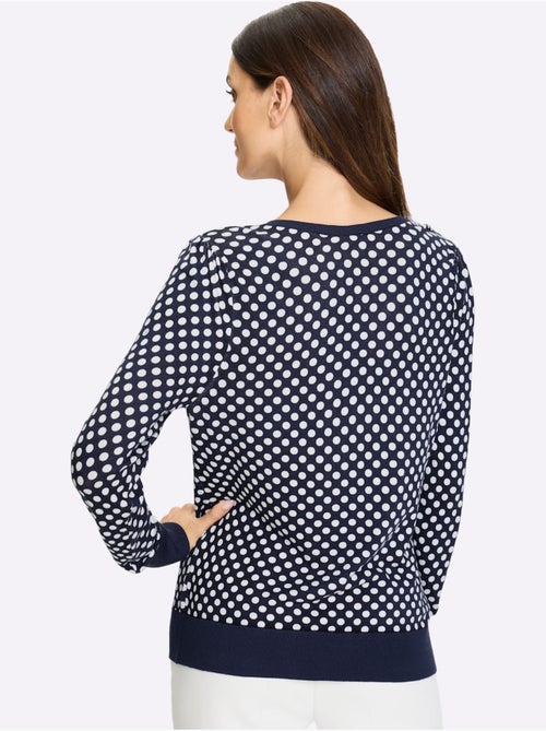 Gilet Fin Motif à Pois Tendance - Taille Standard - Helline - Kiabi