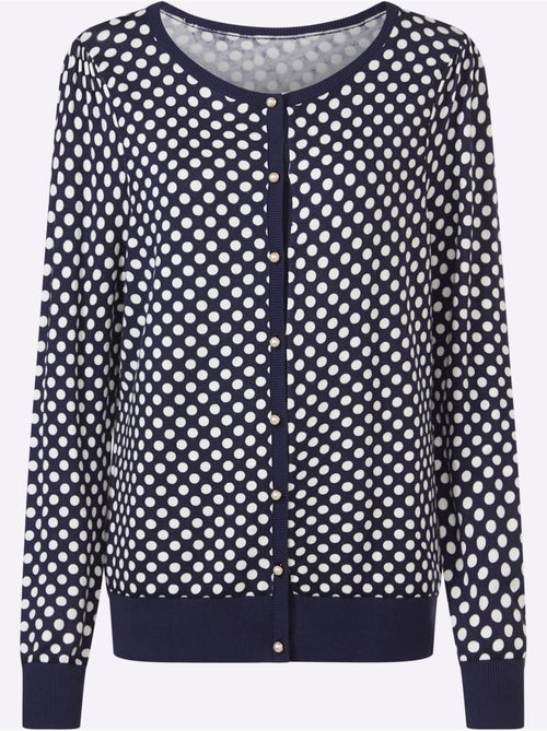 Gilet Fin Motif à Pois Tendance - Taille Standard - Helline - Kiabi