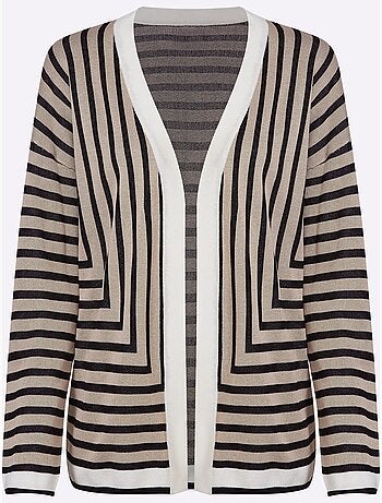 Gilet Fin Motif à Rayures Mode - Taille Standard - Helline