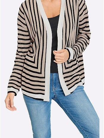Gilet Fin Motif à Rayures Mode - Taille Standard - Helline