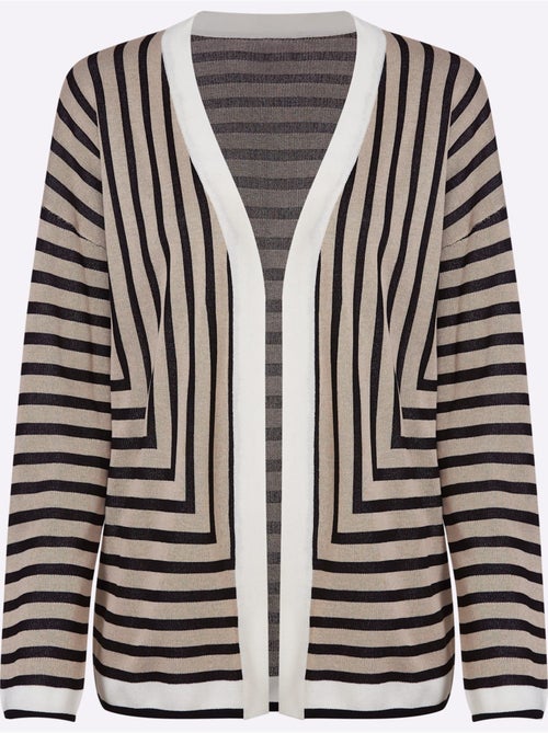 Gilet Fin Motif à Rayures Mode - Taille Standard - Helline - Kiabi