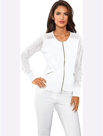 Gilet Fin Motif Tricot Ajouré Tendance - Taille Standard - Helline