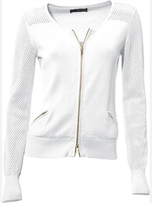 Gilet Fin Motif Tricot Ajouré Tendance - Taille Standard - helline - Kiabi