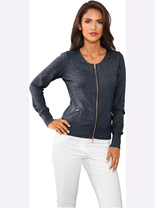 Gilet Fin Motif Tricot Ajouré Tendance - Taille Standard - Helline - Kiabi