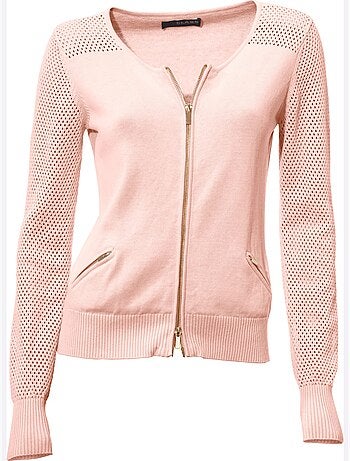 Gilet Fin Motif Tricot Ajouré Tendance - Taille Standard - Helline