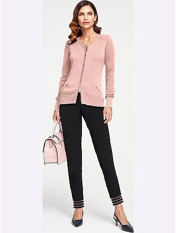 Gilet Fin Motif Tricot Ajouré Tendance - Taille Standard - Helline
