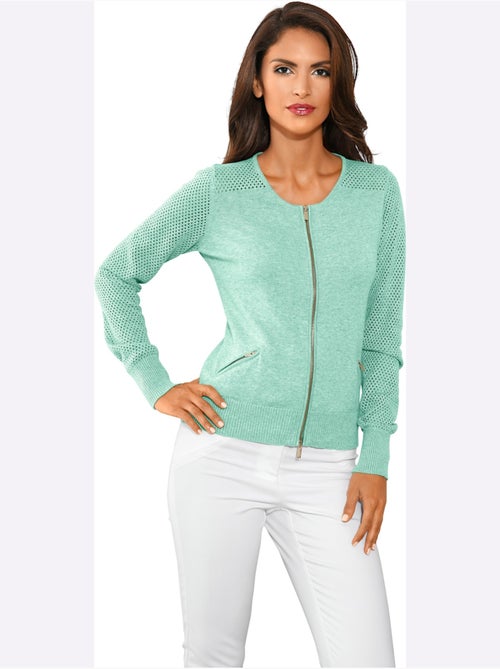 Gilet Fin Motif Tricot Ajouré Tendance - Taille Standard - helline - Kiabi