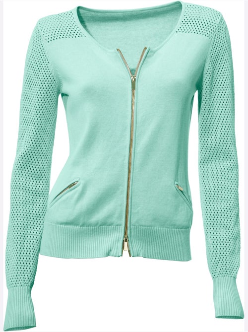 Gilet Fin Motif Tricot Ajouré Tendance - Taille Standard - helline - Kiabi