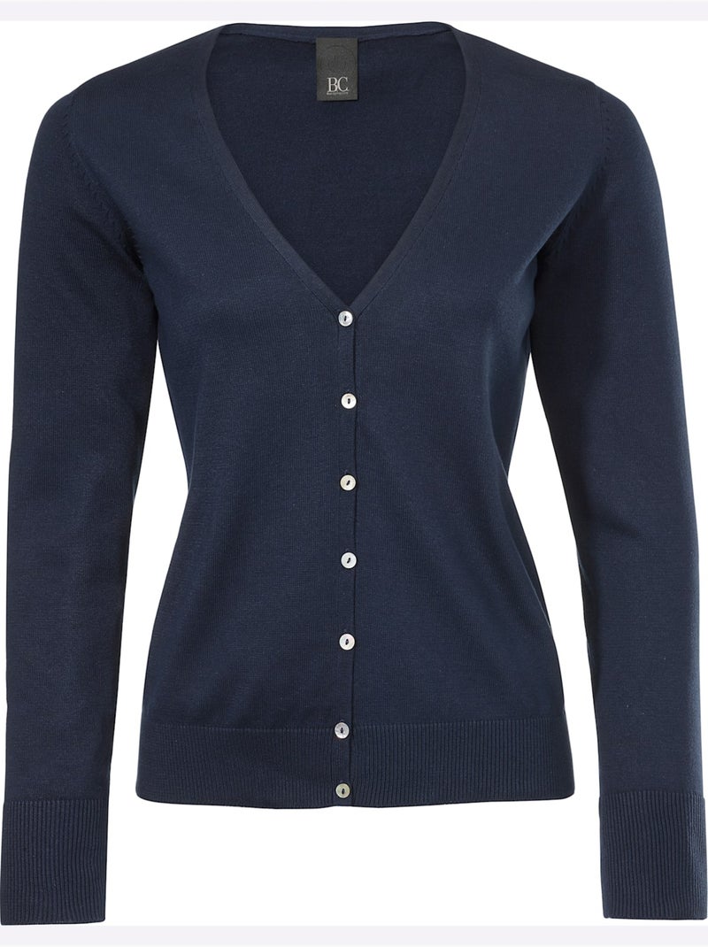 Gilet Fin Style Cardigan - Taille Standard - helline Bleu marine - Kiabi