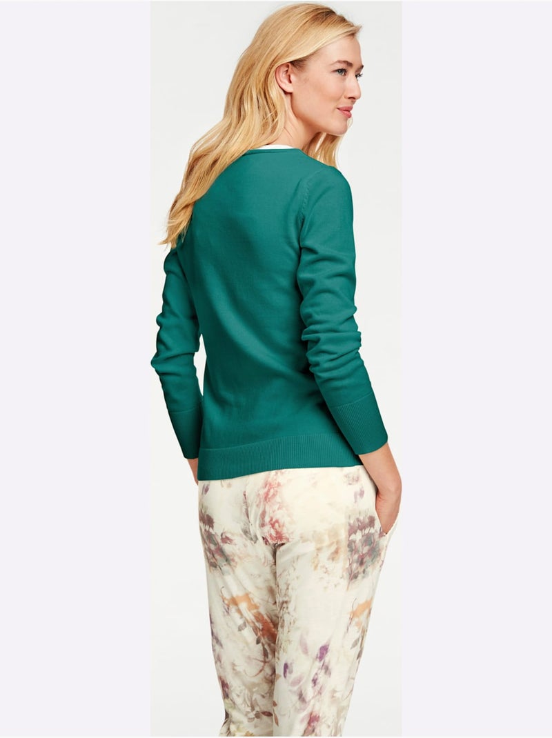 Gilet Fin Style Cardigan - Taille Standard - helline Vert - Kiabi