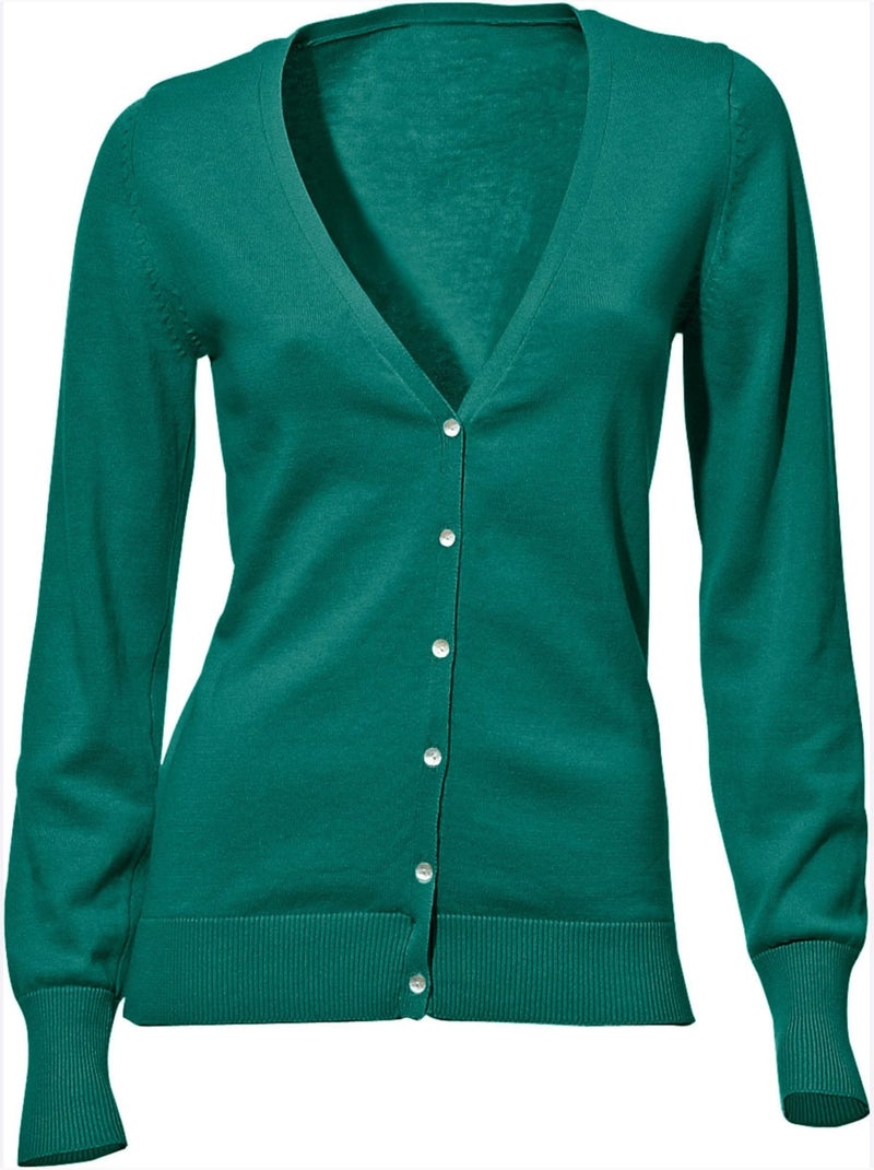 Gilet Fin Style Cardigan - Taille Standard - helline Vert - Kiabi