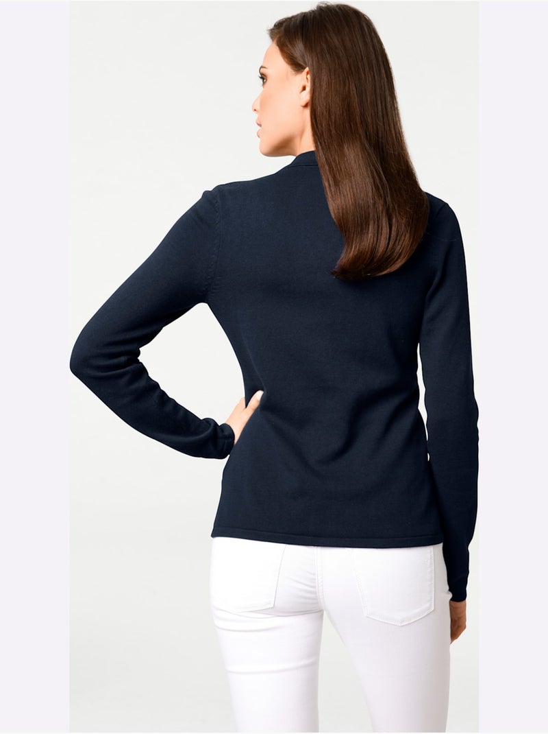 Gilet Fin Superbe Basique Avec Poches Plaquées - Taille Standard - helline Bleu marine - Kiabi