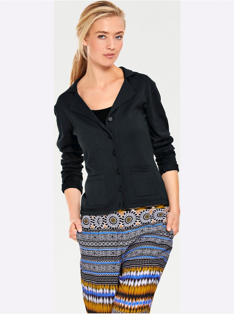 Gilet Fin Superbe Basique Avec Poches Plaquées - Taille Standard - helline Noir - Kiabi