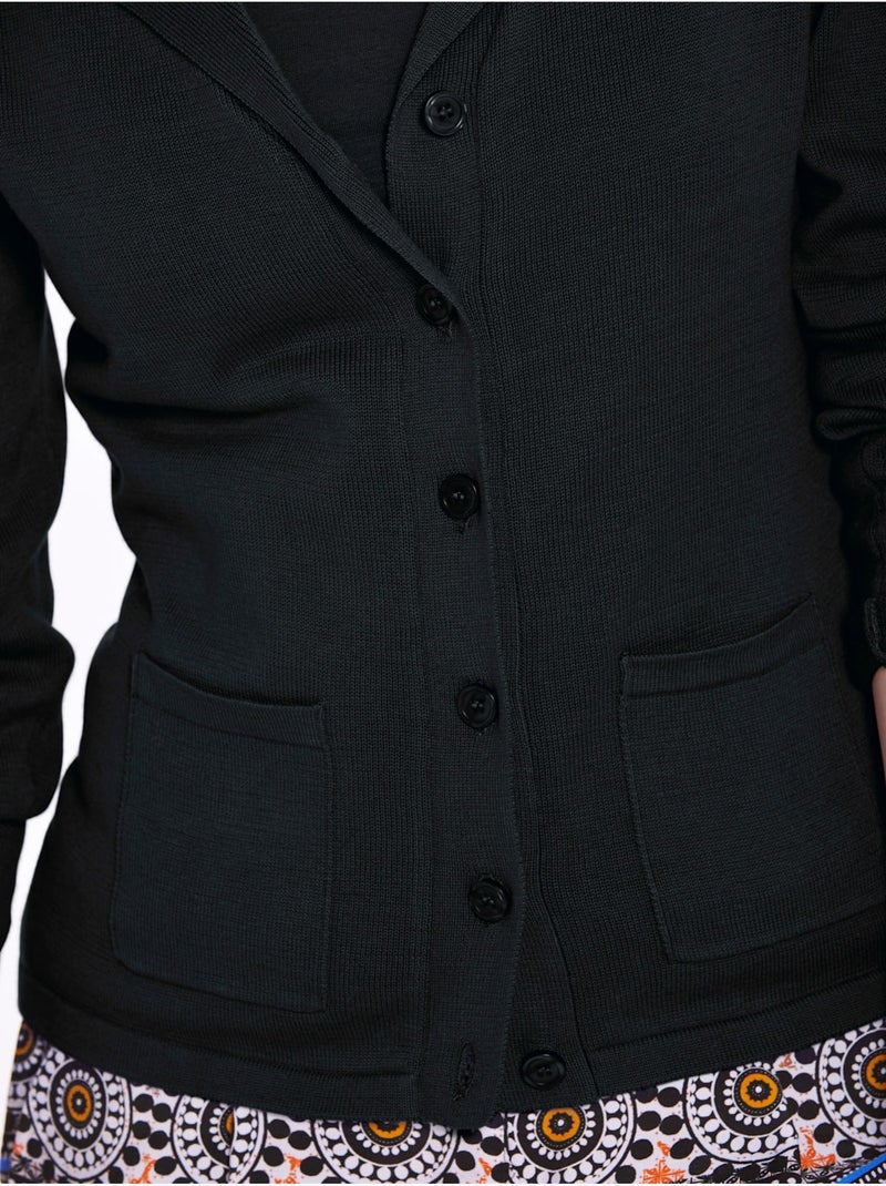 Gilet Fin Superbe Basique Avec Poches Plaquées - Taille Standard - helline Noir - Kiabi