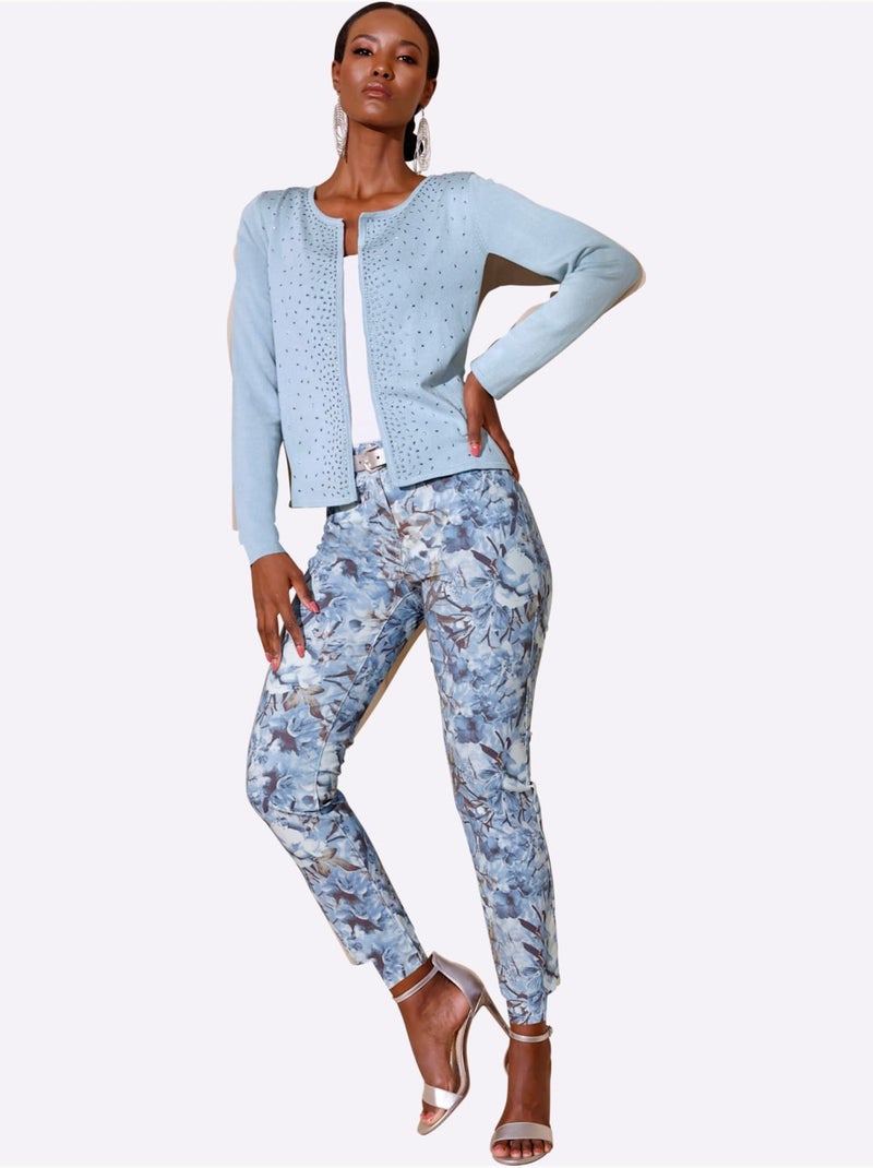 Gilet Fin Tricot Fin Et Doux - Taille Standard - helline Bleu clair - Kiabi