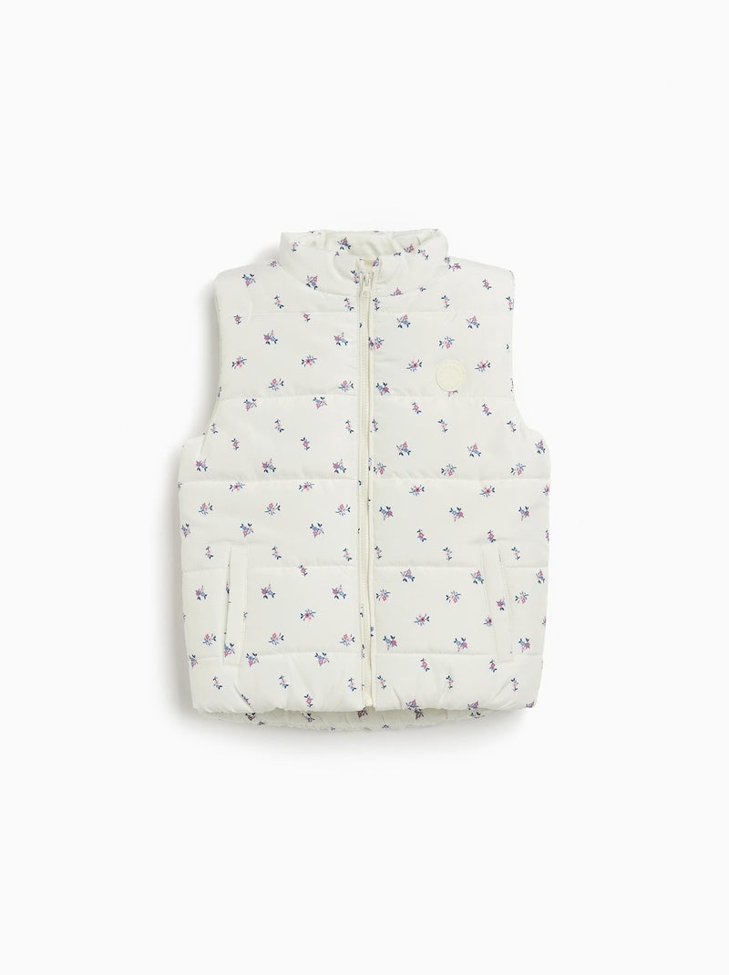 Gilet fleuri MO Fashion Blanc - Kiabi