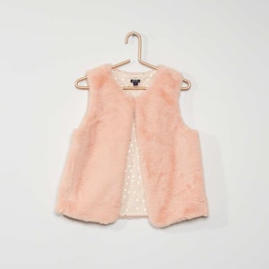 Gilet Sans Manches Fille En PU Matelassé - Imperméable, Col Montant - Pour Printemps, Automne, Hiver - Tailles 3 à 10 Ans