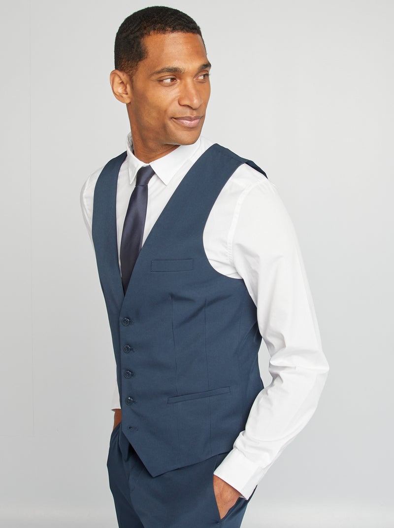 Gilet 'garçon de café' Bleu - Kiabi