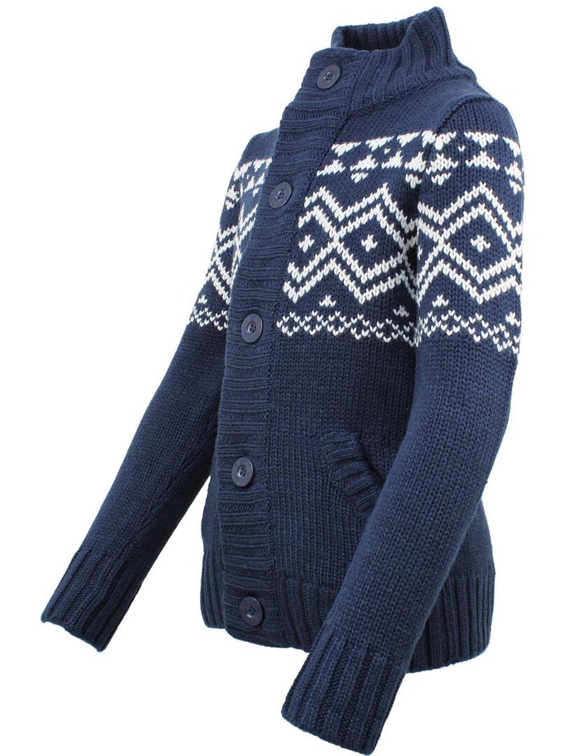 Gilet Enfant Garçon Bleu Marine - Taille 12-13 Ans - Style College - Occasion Très Bon état
