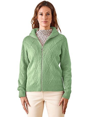 Gilet géométrique col montant zippé - DAXON