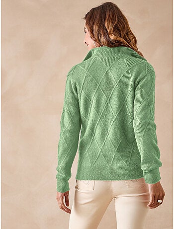 Gilet géométrique col montant zippé - DAXON